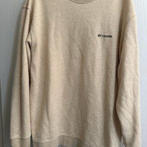 Columbia Mens Size XLarge, Beige, Crew Collar, Fleece Sweater